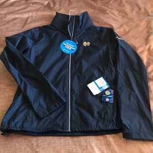 NWT Columbia Notre Dame rain jacket